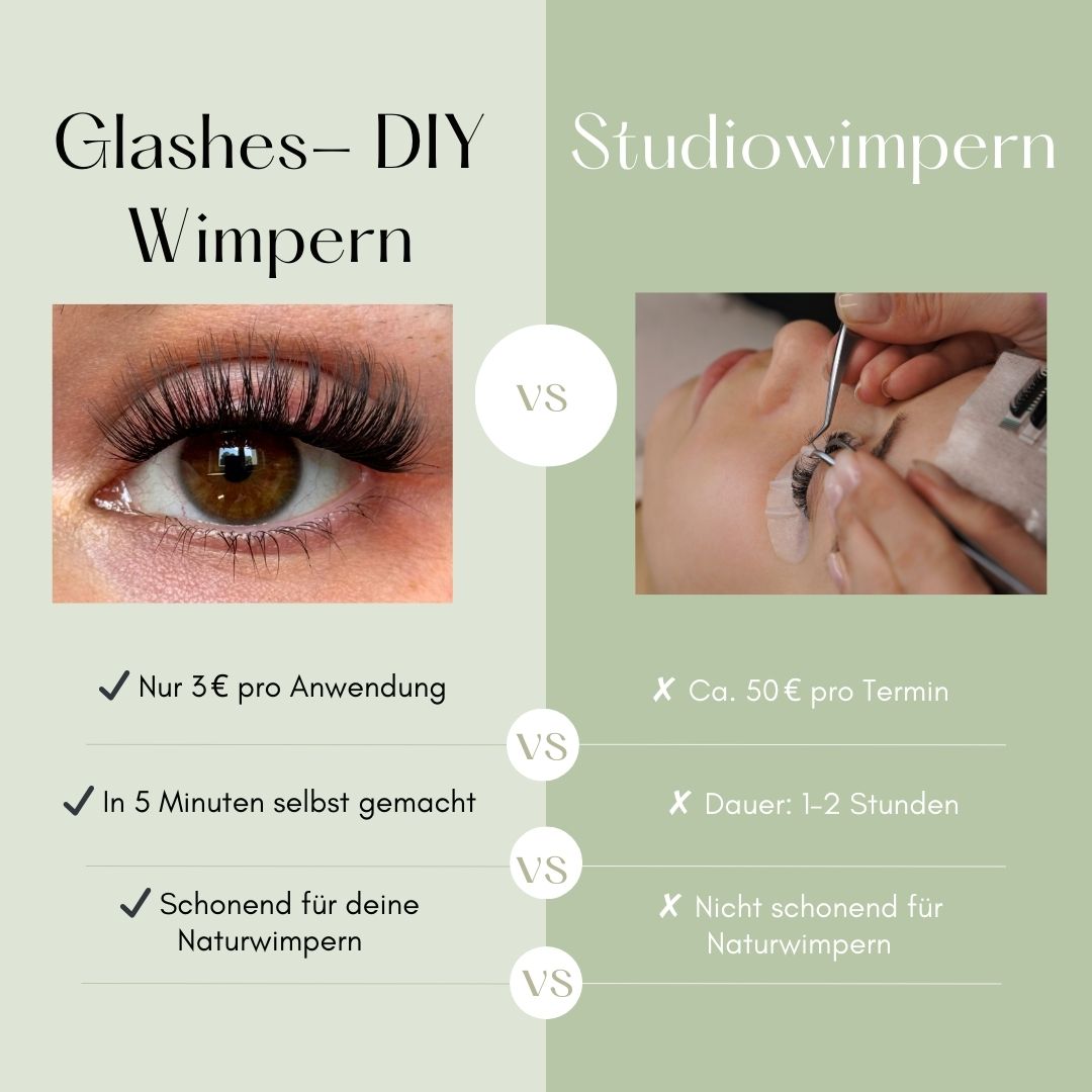 Vergleich von diy wimpern zu studiolashes