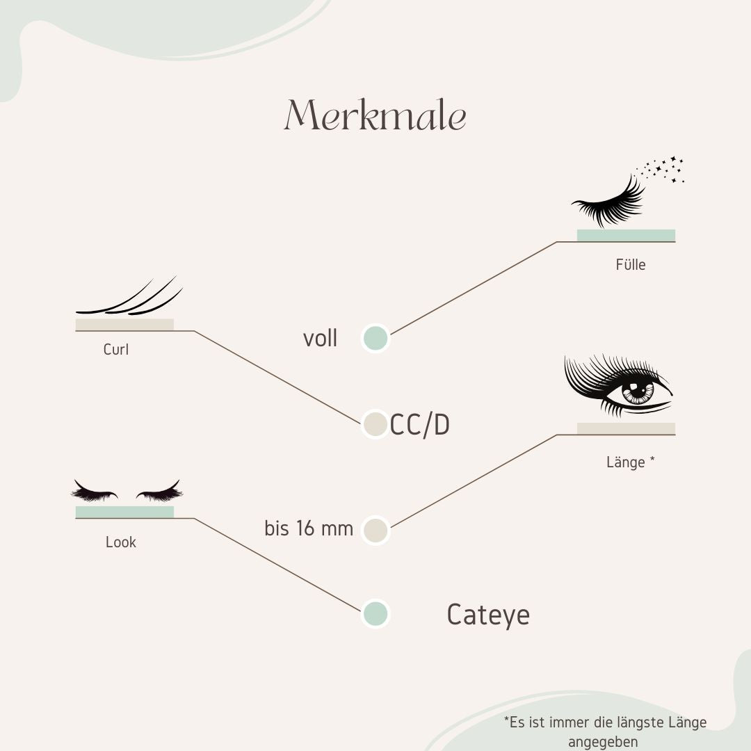 Wonderwoman ( Cateye 11 - 16 mm CC - D Curl) - Glashes