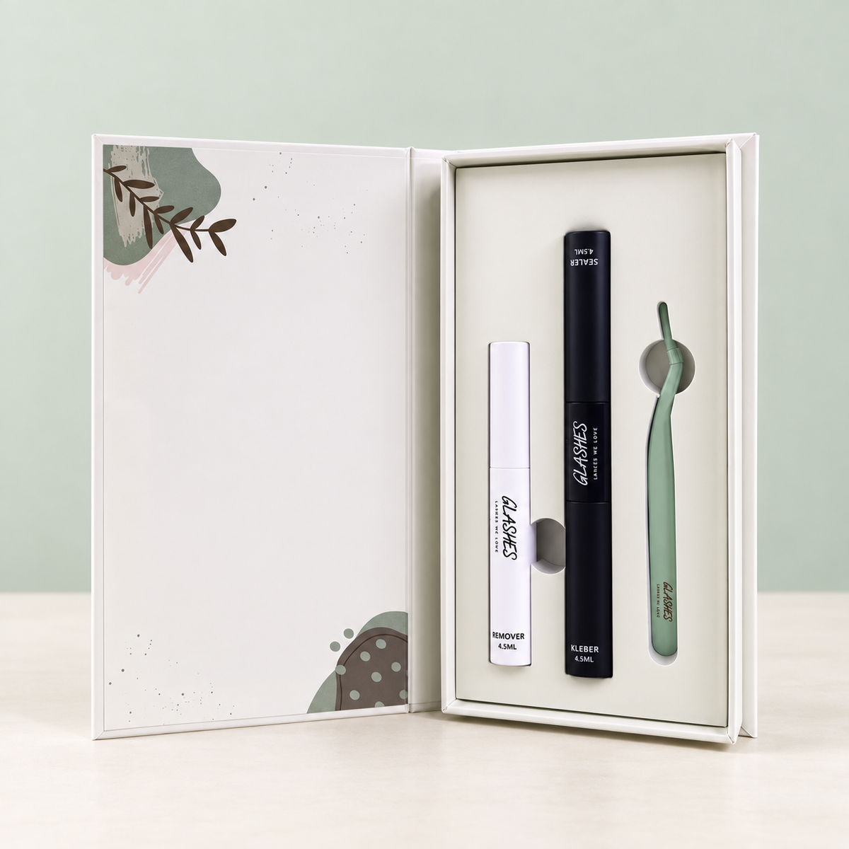Glashes Wimpernkleber-Set mit Bond und Sealer, Remover und Applikator