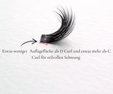 Starterset Black Peacock (Cateye) 10-14mm CC-Curl - Glashes