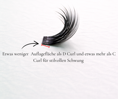 Starterset Black Peacock (Cateye) 10-14mm CC-Curl - Glashes