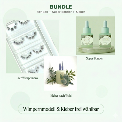 Glashes 4er Box + Super Bonder + Kleber Bundle – DIY Lashes Produkt