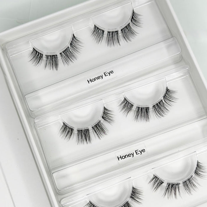 Honey Eye DIY Wimpern — offene 4er Box mit Dolleye Look von Glashes