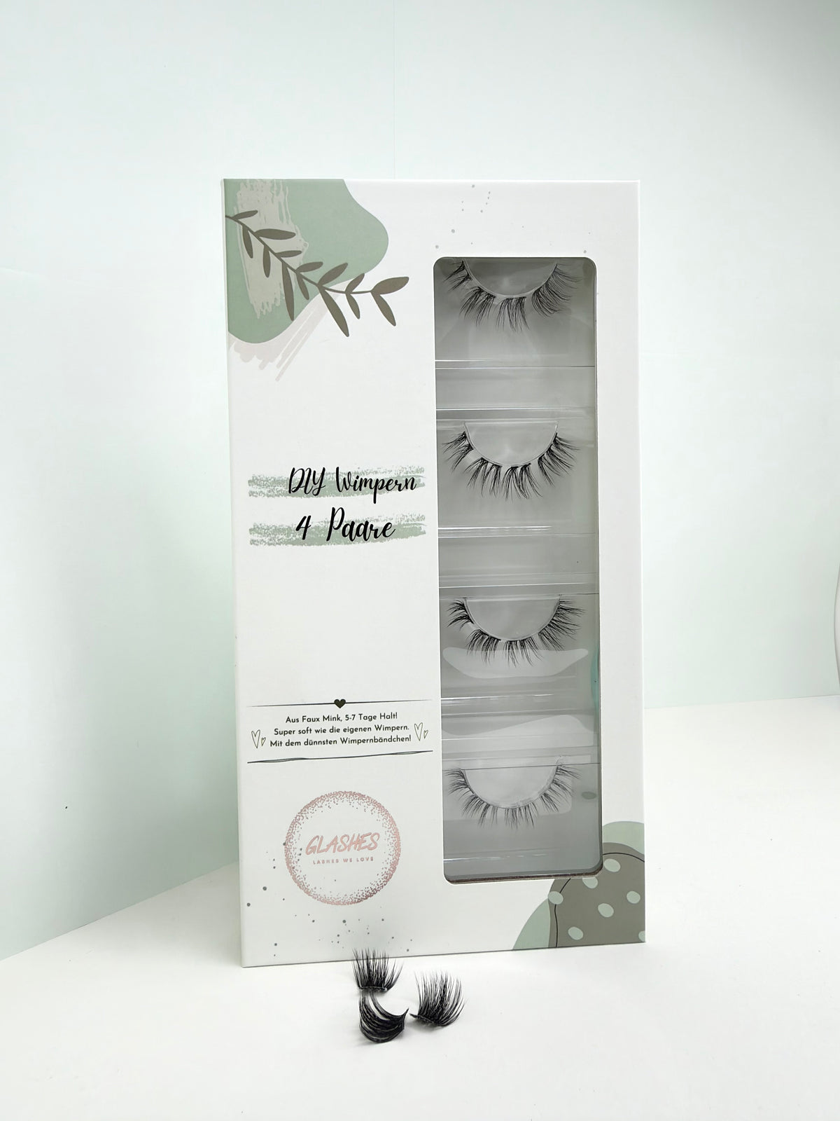 Kitty Kaboom DIY Wimpern Cateye 9-13mm CC-Curl — 4 Paar in Box von Glashes