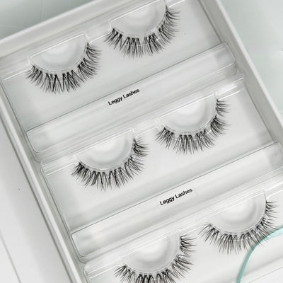 Leggy Lashes DIY Wimpern — offene 4er Box mit Dolleye Look von Glashes