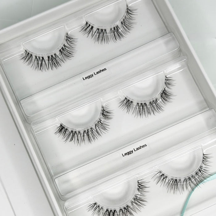 Leggy Lashes DIY Wimpern — offene 4er Box mit Dolleye Look von Glashes