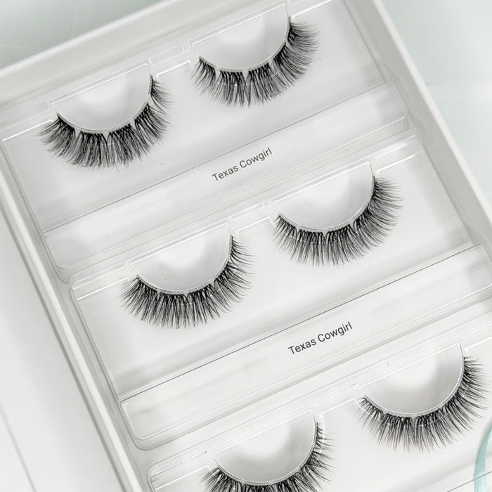 Texas Cowgirl DIY Wimpern — offene 4er Box mit Dolleye Look von Glashes