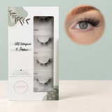 Angel Bloom DIY-Wimpern von Glashes – geschlossene 4er-Box mit Tragebild am Auge