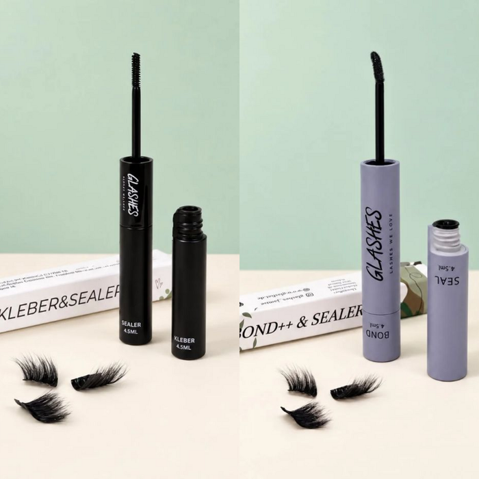 Glashes schwarzer Bond mit Sealer und grauer Bond++ mit Sealer