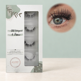 Flatterfee DIY-Wimpern von Glashes – geschlossene 4er-Box mit Tragebild am Auge