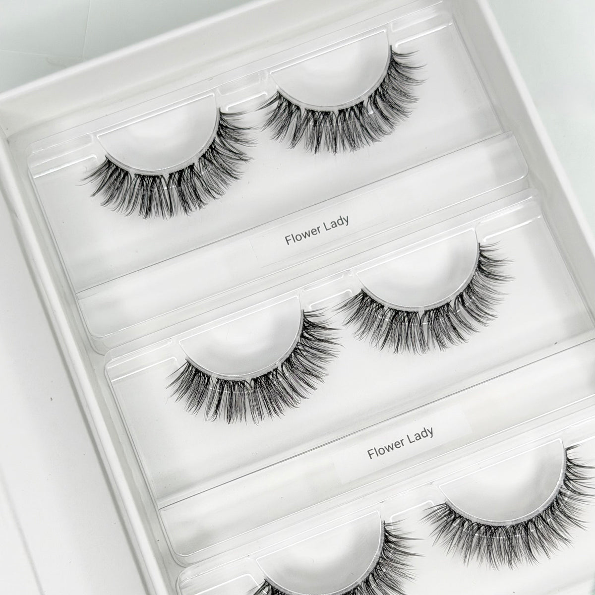 Flower Lady Dolleye DIY-Wimpern von Glashes – Wimpern in der offenen Box, Nahaufnahme
