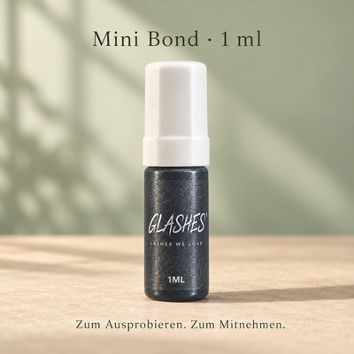 Glashes Mini Bond Wimpernkleber mit 1 ml als Probier- und Reisegröße