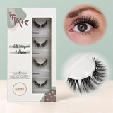 Glashes Soft Fabulous DIY Wimpern mit flexiblem Band – 4er-Box, Tragebild am Auge und Makroaufnahme, Dolleye 15 mm C-Curl